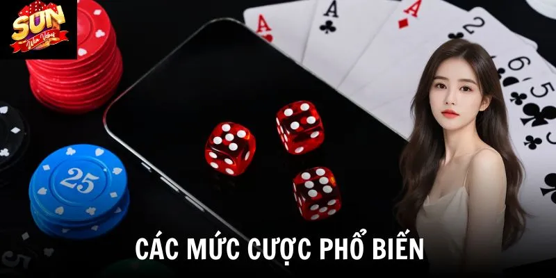 Trò chơi cung cấp nhiều mức cược phổ biến để lựa chọn